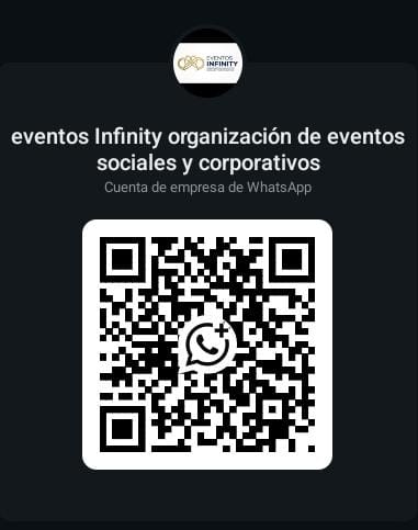 Escanea el código QR para escribirnos por WhatsApp a Eventos Infinity